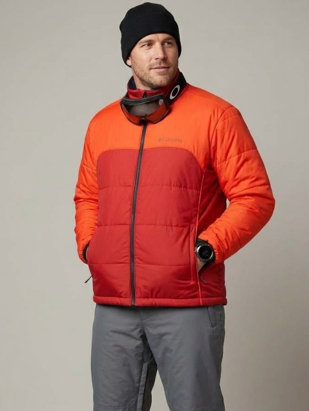Columbia Omni-heat Red/orange Men’s XL Full Zip Jacket